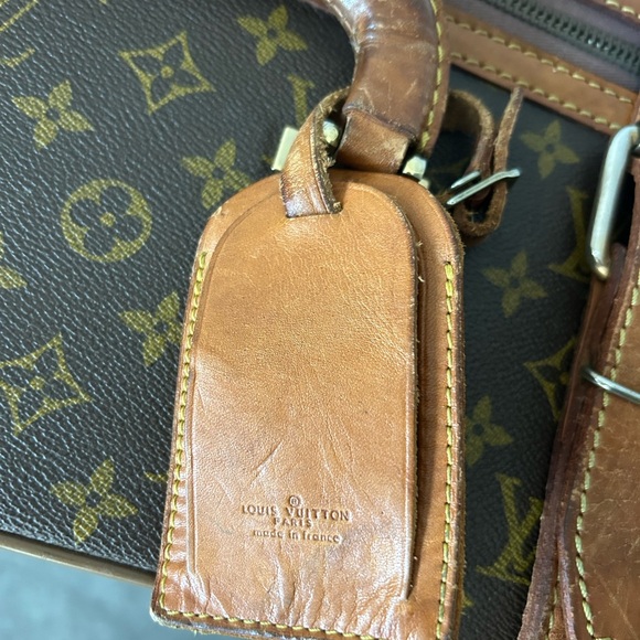 Louis Vuitton Vintage Monogram Suitcase Travel Bag Luggage Vachetta Leather - Picture 5 of 16